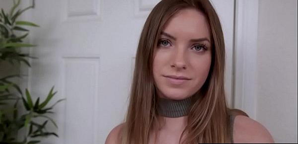  Summer Brooks gets caught by stepbro and offers him a blowjob!